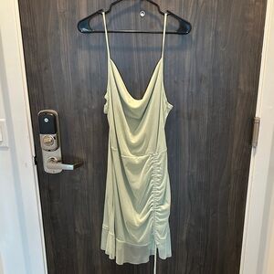 PrettyLittleThing Light Green Backless Dress